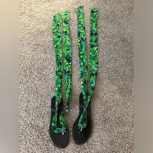 INC International Concepts Green and Black Sandals